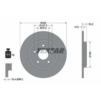 Disc frana TEXTAR 92286003