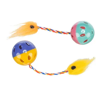 Jucarie pentru pisici Trixie Minge Coada 2 buc set