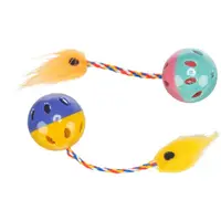 Jucarie pentru pisici Trixie Minge Coada 2 buc set