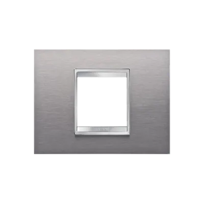Placa ornament Chorus LUX - METAL - 2 module- BRUSHED STAINLESS STEEL - CHORUS