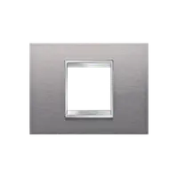Placa ornament Chorus LUX - METAL - 2 module- BRUSHED STAINLESS STEEL - CHORUS