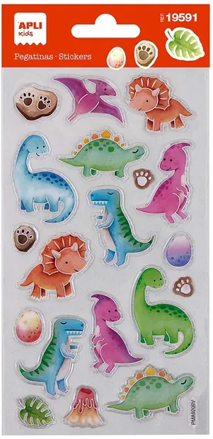 Stickere epoxidice volumetrice Apli Kids - Baby dinozauri, 20 buc