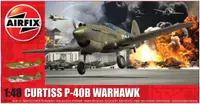 Model asamblat Airfix Militar : Avioane - Avion de luptă american Curtiss P-40B Warhawk