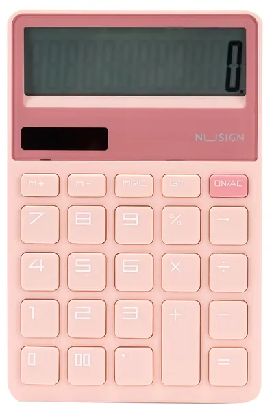 Calculator Deli NuSign - ENS042, 12 dgt, roz