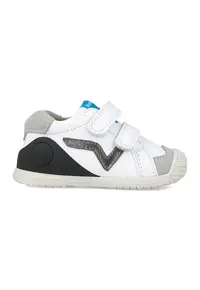 Pantofi sport de piele si piele ecologica - Negru/Gri/Alb optic