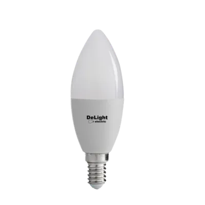 Bec Led Lumanare E14, model C37, 9W=80W, 2700K, lumina calda