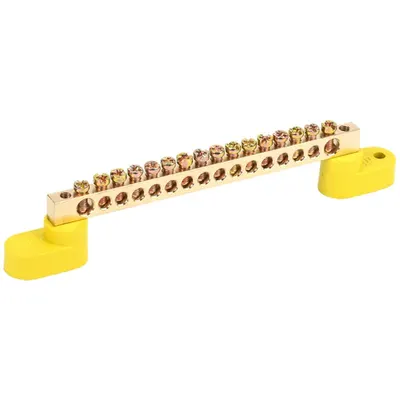 Neutral bus bars with two corner Izolators SHNI-6x9-16-U2-ZH