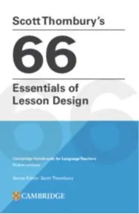 Scott Thornbury's 66 Essentials of Lesson Design Paperback