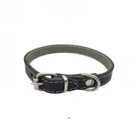 Zgarda din piele pentru caini Nr.1 Petro Neagra 1,5 x 35 cm