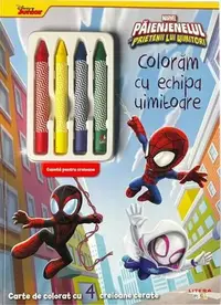 Disney. Marvel. Păienjenelul și prietenii lui uimitori. Carte de colorat cu 4 creioane cerate - Paperback brosat - Disney