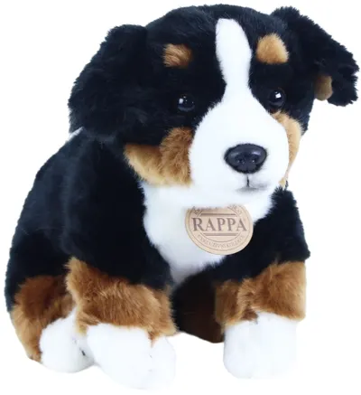 Jucărie de pluș Rappa Eco Friends - Câine de munte bernese, așezat, 25 cm