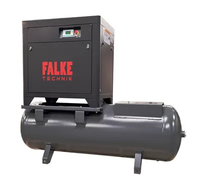 Compresor de aer profesional cu surub - 15kW, 2250 L/min, 8-10-13bari - Rezervor 500litri - Falke-FKTG-P-15-500L-400V