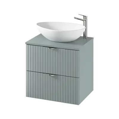 Dulap baie suspendat 60 cm pentru lavoar, fiord mat, MDF, Cersanit Tirso