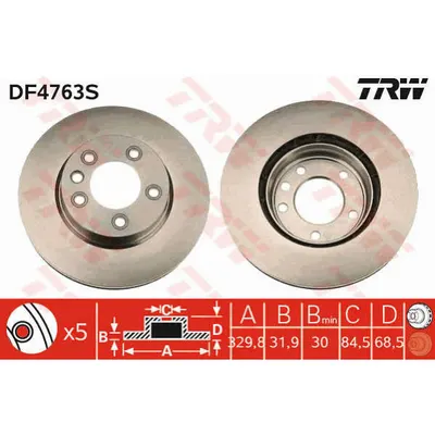 Disc frana TRW DF4763S