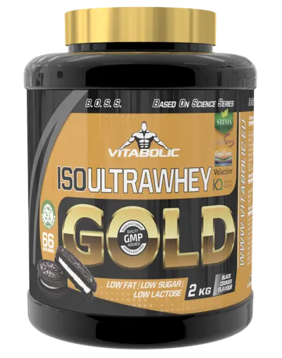 ISO UltraWhey Gold cu aroma Black Cookies, 2kg, Vitabolic