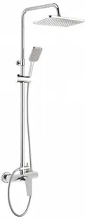 Set de dus cu baterie termostatata crom, palarie, 3 functii, Deante Tubo