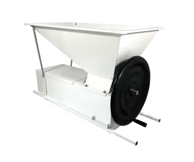 Eno 3 smalto manual, zdrobitor desciorchinator struguri, Enoitalia, cuva si carcasa din tabla smaltuita, cuva cu valturi, productivitate 300-500 kg/h, productie Italia - Default Title