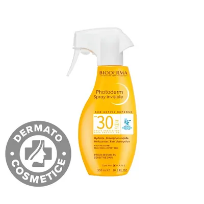 Spray invizibil pentru protectie solara SPF30 Photoderm, 300ml, Bioderma