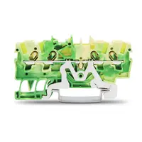 4-conductor ground terminal block; 1.5 mm²; suitable for Ex e II applications; side and center marking; for DIN-rail 35 x 15 and 35 x 7.5; Push-in CAGE CLAMP®; 1,50 mm²; green-yellow