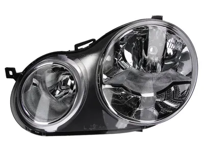 Far stanga potrivit VW POLO 2001-2005 - (H1/H7, reglaj electric, cu motoras, fundal cromat)