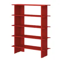 Bibliotecă roșie din metal 120x156x37 cm Hes – noo.ma