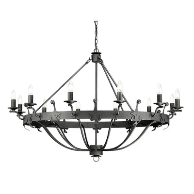 Corp de iluminat suspendat, lustra Windsor 12 Light Chandelier – Graphite