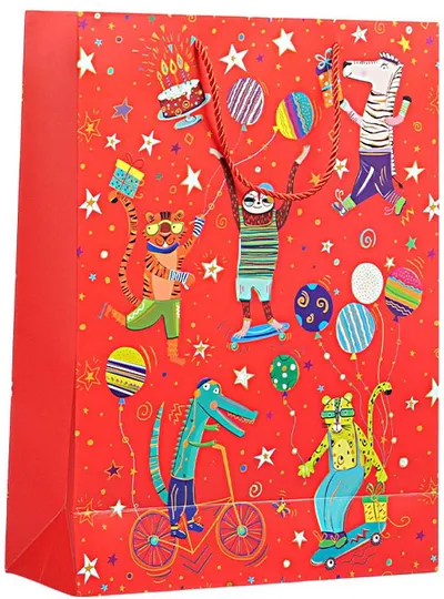 Pungă de cadou Pentru copii - 31 х 42 х 12 cm, roşu