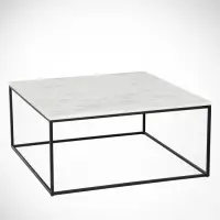 Masuta de cafea POLY, alb + negru, 75x75x43 cm