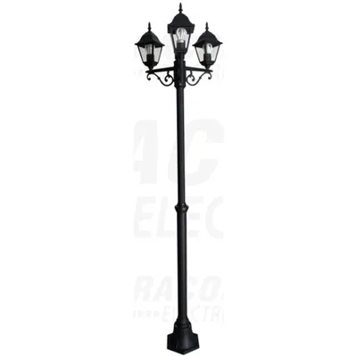 Corp de iluminat cu picior,3 braten230VAC, 50Hz, E27,max.3×60W, IP54,2,08m