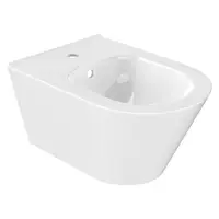 Bideu suspendat Celesta Ava 53 x 35 5 cm fara margini ceramica alb