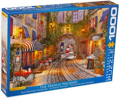 Puzzle Eurographics din 1000 de piese - Aleea pietonala franceza, Dominic Davison