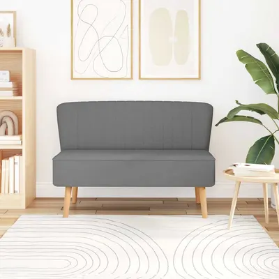 vidaXL Canapea din material textil 117 x 55,5 x 77 cm, gri deschis