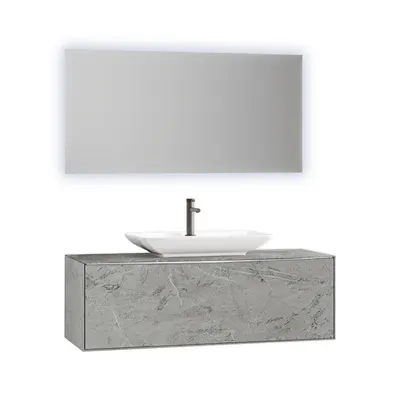 Set mobilier baie Orka Mono suspendat 3 piese macael 100 cm
