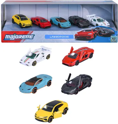 Mașinuțe metalice Majorette - Lamborghini, 5 buc, 1:64