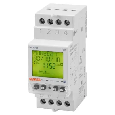 Astronomical Switch - Charge Reserve 3 Years - 2 Changeover Contacts - 2 Module