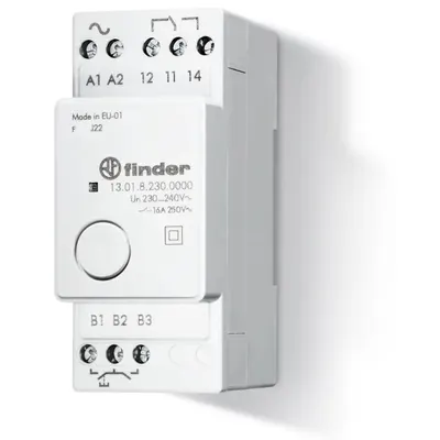 Releu pas cu pas, electronic, modular, alimentare 230...240VC.A., 1C, 16A, Finder 13.01.8.230.0000