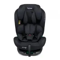 Scaun auto U-Grow Secure+, 40-150 cm, 360 grade, 4 pozitii de ajustare pe spate, 10 pozitii de ajustare a tetierei pe inaltime, Negru