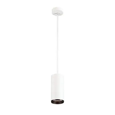 Lampa suspendata, lustra NUMINOS L Pendant, white Indoor LED pendant light white/black 4000K 36°