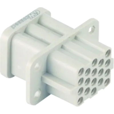 Contector industrial Mama - 32X13 - 17P + E 10A 250V / 4kV / 3 - CRIMP CONNECTION - GRI