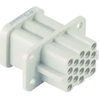 Contector industrial Mama - 32X13 - 17P + E 10A 250V / 4kV / 3 - CRIMP CONNECTION - GRI