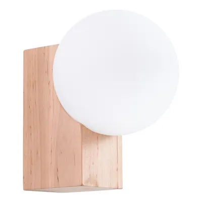 Aplică de perete albă/în culoare naturală ø 12 cm Solum – Sollux