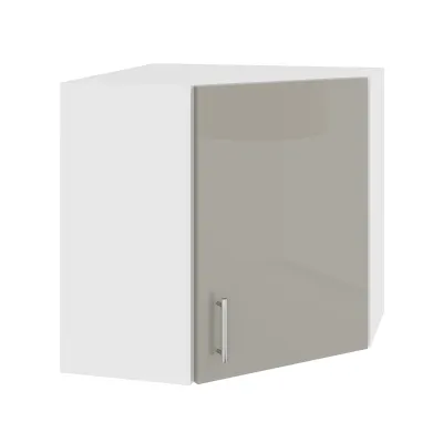 Corp Superior Colt Karo, Gri Lucios/Alb, MDF, 60 x 60 x 60 cm