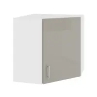 Corp Superior Colt Karo, Gri Lucios/Alb, MDF, 60 x 60 x 60 cm