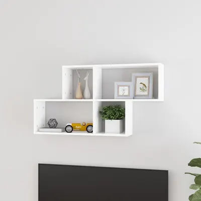 vidaXL Raft de perete, alb, 100x18x53 cm, lemn prelucrat