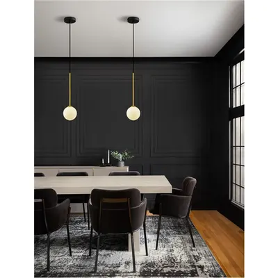 Lampa suspendata SAVOY Satin Auriu & Mat Negru Metal Alb Opal Sticla LED G9 1x5 Wat 220-240 Volt IP20 Fara bec