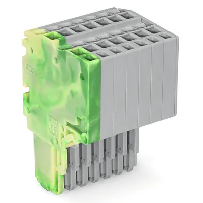 2-conductor female connector; 1.5 mm²; 7-pole; 1,50 mm²; green-yellow, gray