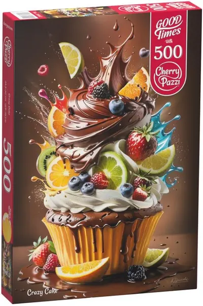 Puzzle Cherry Pazzi din 500 de piese - Nebunie de tort