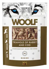 WOOLF DOG SNACKS Rabbit and Cod Triangle 100g