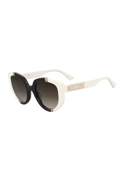 Ochelari de soare wayfarer cu logo - Negru/Bej/Alb murdar