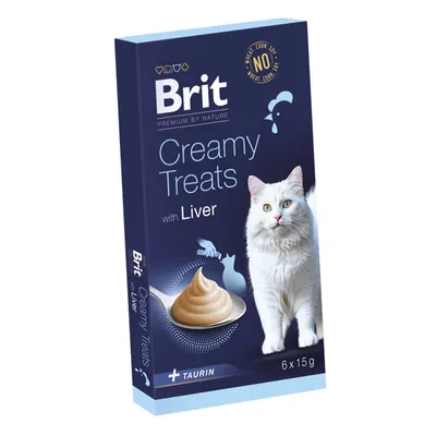 Brit Premium by Nature Cat Creamy Treats with Liver 6x15g